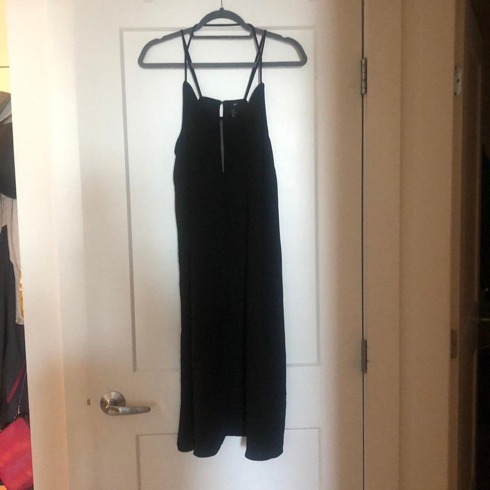 Black H&M dress size 12 with mesh detail